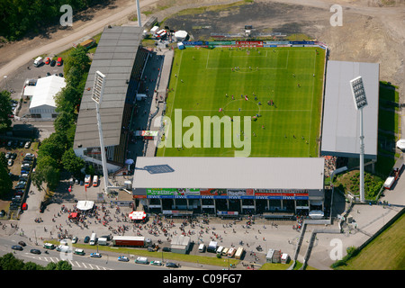 Vista aerea, RWE Stadium Hafenstrasse, Essen, Ruhrgebiet regione Renania settentrionale-Vestfalia, Germania, Europa Foto Stock
