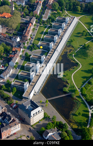 Vista aerea, Zeche Vereinigte Rheinelbe & Alma, Rheinelbe 6 pit presso il Wissenschaftspark Science Park, Gelsenkirchen, Foto Stock