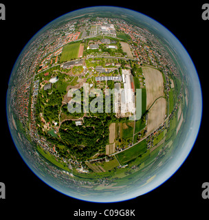 Vista aerea, 360 panorama gradi, miniera di Massimiliano 1, 2 Maxipark, Schachtzeichen RUHR.2010, Hamm, Ruhrgebiet regione Foto Stock