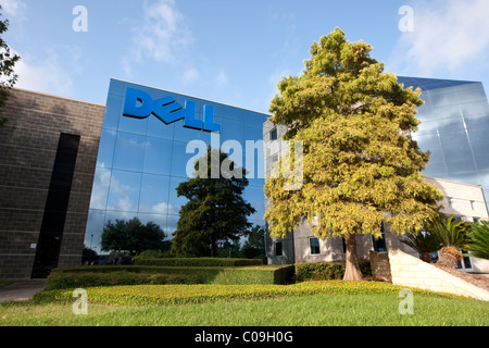 La sede aziendale di Dell Inc., mulitnational un computer e le informazioni di tecnologia azienda basata in Round Rock Texas Foto Stock