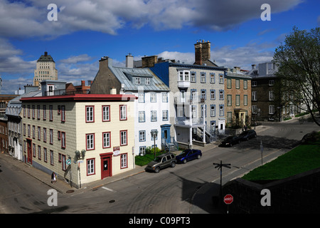 Le strade del centro storico della città di Québec, Quebec, Canada Foto Stock