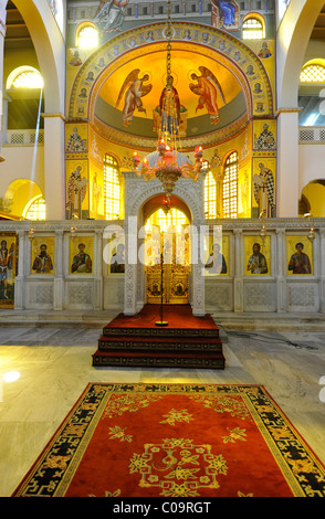 Interno, Chiesa di San Demetrio o Hagios Demetrio, Salonicco, Calcidica, Macedonia, Grecia, Europa Foto Stock