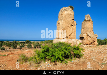 Tomba torre presso la Fenicia sito archeologico di Amrit nei pressi di Tartus, Tartous, Siria, Medio Oriente e Asia Orientale Foto Stock