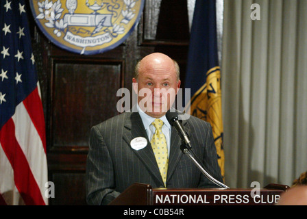 Chick-fil-Un Presidente e CEO Dan Cathy a capitale privato, ristorante della catena-Pulcino-fil-Un Inc. indirizzo un National Press Club altoparlanti Foto Stock