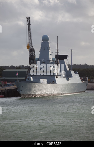 HMS audace ormeggiato a Southampton. Marchwood porto militare. Foto Stock