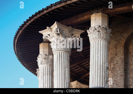 Tempio di Vesta, Roma, Italia, Europa, dettaglio Foto Stock