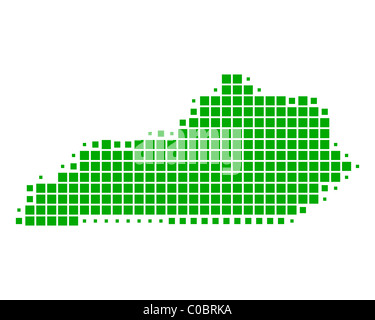 Mappa di Kentucky Foto Stock