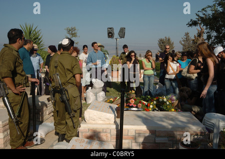 Giovedì 17 Agosto 2006 Kiryat Shmona Nord Israele l'ultimo soldato di Israele per essere ucciso dai Hezballah in Libano è beraed Foto Stock