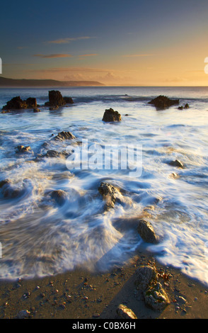 Sunrise a Hannafore Looe Cornwall Foto Stock