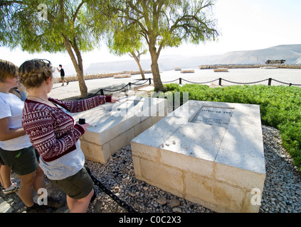 Le tombe di Paula e David Ben Gurion presso il Ben Gurion national park. Foto Stock