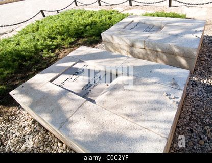 Le tombe di Paula e David Ben Gurion presso il Ben Gurion national park. Foto Stock