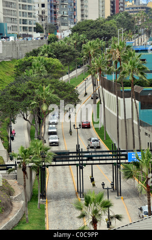 Scena stradale Miraflores Lima Peru Sud America Foto Stock