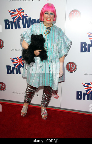 Zandra Rhodes Champagne Lancio di BritWeek 2008, tenutasi presso il British Console Generale della residenza - arrivi a Los Angeles, Foto Stock