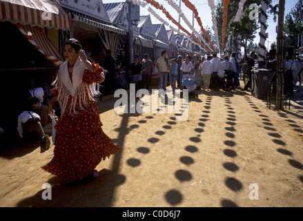 Il Siviglia Fiera di primavera, la Feria de abril de Sevilla, Sevilla , Andalucia,Spagna Foto Stock