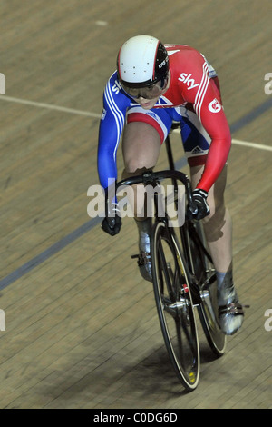 Womens Sprint. UCI Manchester Velodrome cup, Foto Stock