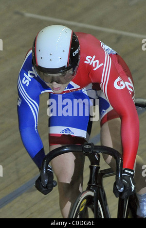 Womens Sprint. UCI Manchester Velodrome cup, Foto Stock