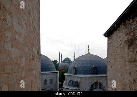 Hagia Sophia, Sultan Ahmed, Moschea, blu, la Moschea, a cupola Foto Stock