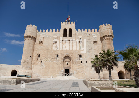 Cittadella Qaitbay ad Alessandria, a nord di Egitto. Foto Stock