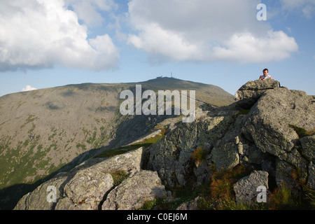 Appalachian Trail - Mount Washington da argilla Loop Trail nelle White Mountains, New Hampshire USA Foto Stock