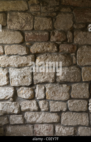 Texture - un vecchio muro di pietra. Foto Stock