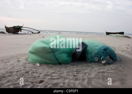 Reti sulla spiaggia Foto Stock