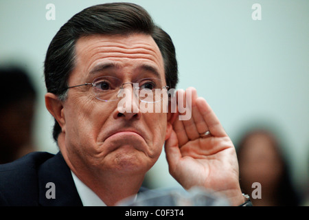 Stephen Colbert testimonia prima di una casa sottocomitato giudiziario. Foto Stock