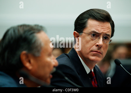 Stephen Colbert testimonia prima di una casa sottocomitato giudiziario. Foto Stock