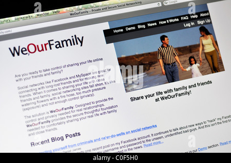 WeOurFamily sociale sito in rete Foto Stock