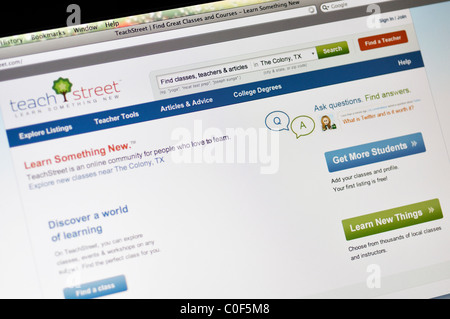 TeachStreet online corsi e sito web Foto Stock