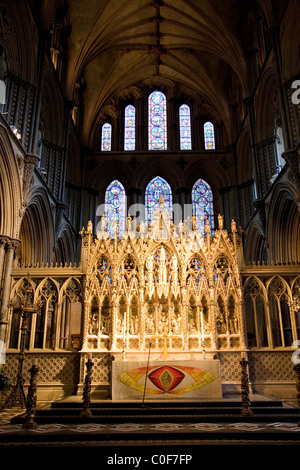 Altare maggiore alla Cattedrale di Ely in Cambridge Foto Stock