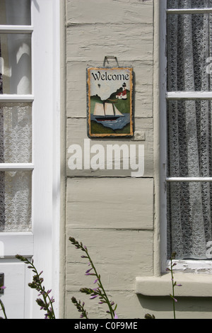 Casa dipinta in placca Marblehead, Massachusetts Foto Stock