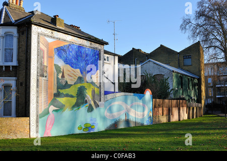 Pittura murale in East Dulwich Londra sud Foto Stock