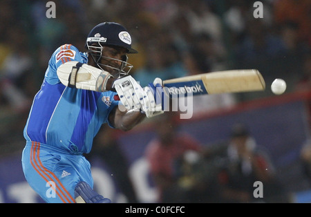 Sanath Jayasuriya IPL T-20 corrispondono a Delhi i più temerari vs Mumbai Indiani alla Feroz Shah Kotla stadium Delhi, India - 24.05.08 Foto Stock