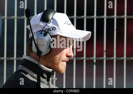 Ritratto di tedesco di Formula One driver Nico Rosberg, la Mercedes GP, Febbraio 2011 Foto Stock