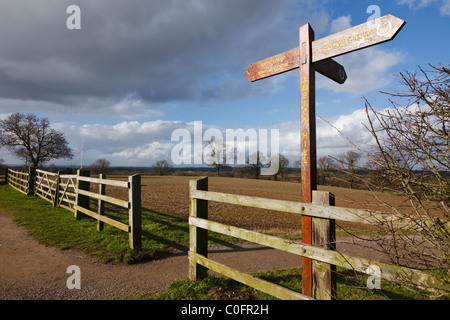 Ambion Hill (sito di Richard III's camp), Bosworth Battlefield Visitor Center, vicino a Sutton Cheney, Leicestershire, Inghilterra Foto Stock