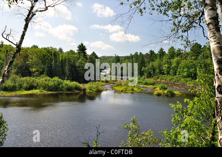 Vista della tomaia Tahquamenon Falls in Michigan Foto Stock