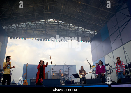 Cara anima e Sara Tavares performing live al Rock in Rio Lisboa 2008 Lisbona, Portogallo - 31.05.08 Rui M Leal / Foto Stock