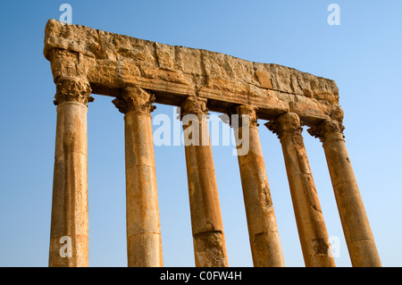 Tempio di Giove , Baalbek,UNESCO - Sito Patrimonio dell'umanità. Bekaa valley. Il Libano. Foto Stock