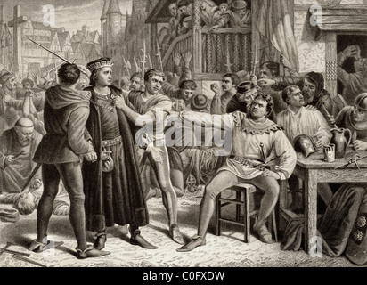 Signore Saye e Sele portato prima di Jack Cadei, leader di una rivolta popolare nel 1450 Kent ribellione. Foto Stock