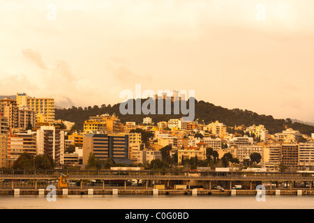 Vista panoramica del porto di Palma di Maiorca, SPAGNA Foto Stock