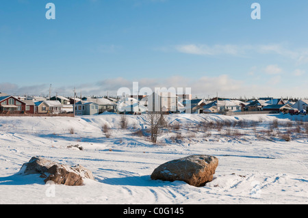 Mistissini Cree comunità indigena James bay area nord del Québec in Canada Foto Stock