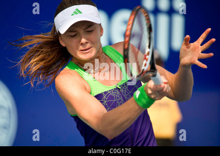 Daniela Hantuchova della Slovacchia gioca nella partita finale contro Sara ERRANI dell Italia in Pattaya, Thailandia Foto Stock