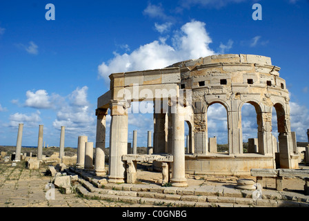 Leptis Magna Mercato - Libia Foto Stock