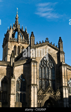 dh St Giles Cathedral ROYAL MILE EDINBURGH High kirk of Edimburgo storica cattedrale scozzese scozia Foto Stock