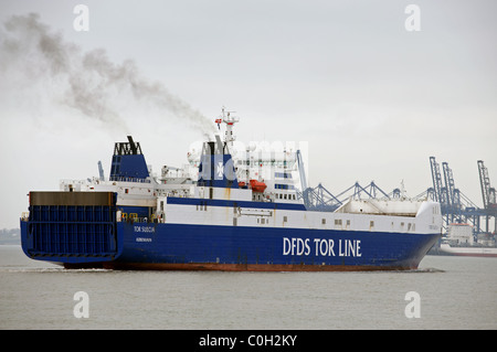 DFDS Tor Line traghetto roll on-roll off Foto Stock