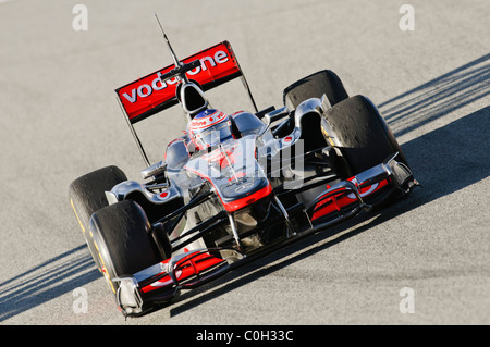 Jenson Button (GBR) in McLaren MP4-26 monoposto di Formula Uno Foto Stock