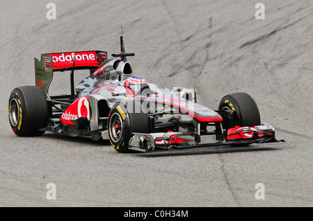 Jenson Button (GBR) in McLaren MP4-26 monoposto di Formula Uno Foto Stock