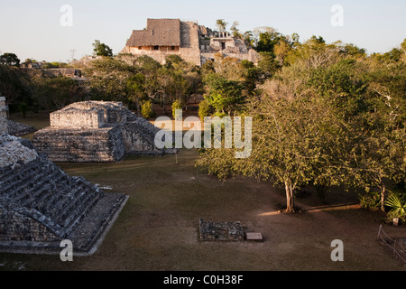 Precolombiana Maya sito archeologico di Ek' Balam vicino Temozon nello Yucatan Foto Stock