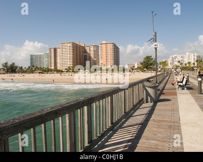 Pompano Beach pier, Florida USA. Foto Stock