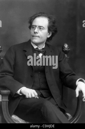 Vintage foto ritratto circa 1909 del compositore austriaco e il conduttore Gustav Mahler (1860 - 1911). Foto Stock